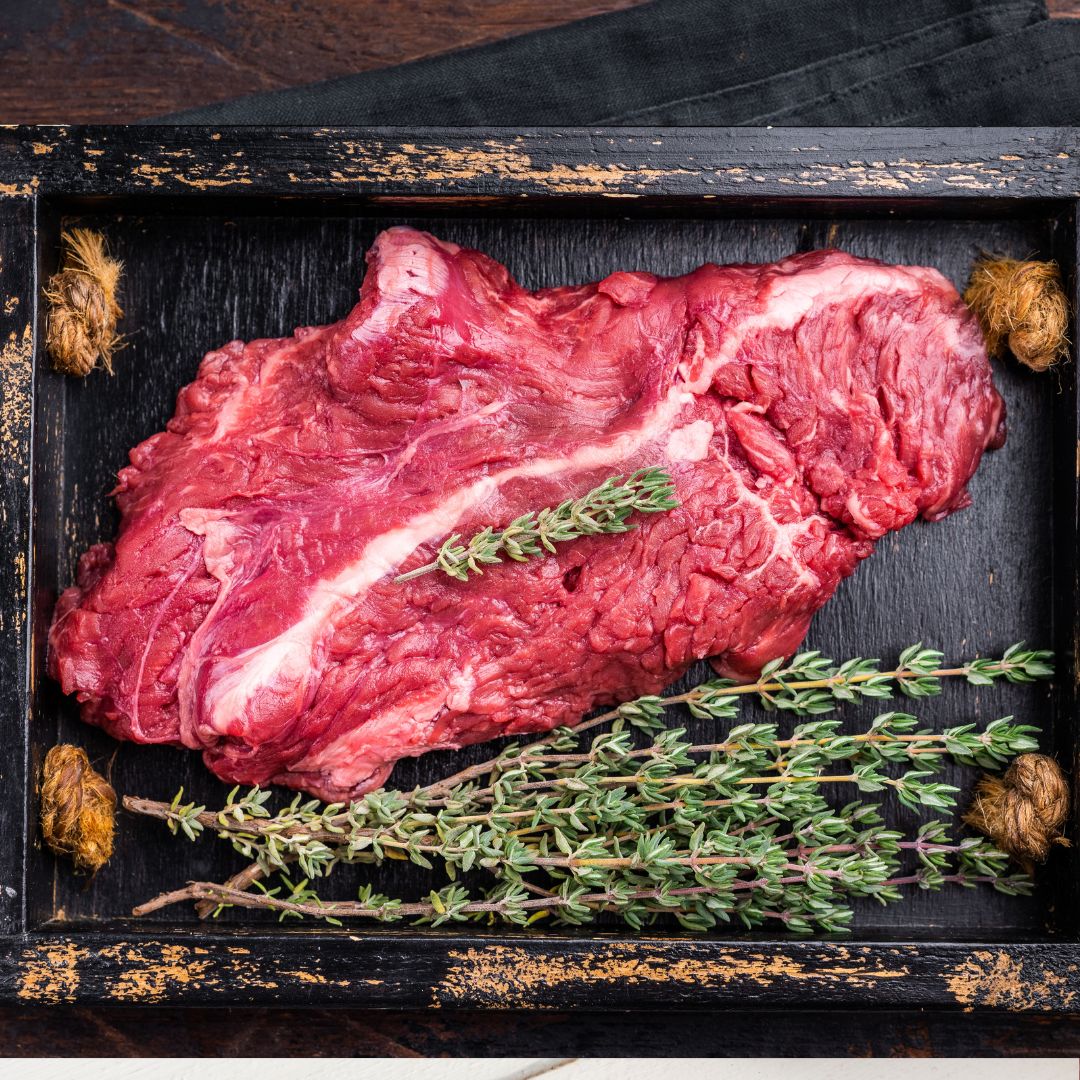 Hanger steak from Pleasant Shade Farm – grass fed, grain finished, pasture raised